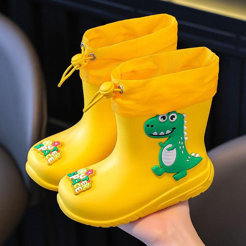 Children's Rain Boots Boys' Rain Boots Non-slip Men's Baby Toddler Water Shoes Girls' Waterproof Lightweight Rubber Shoes