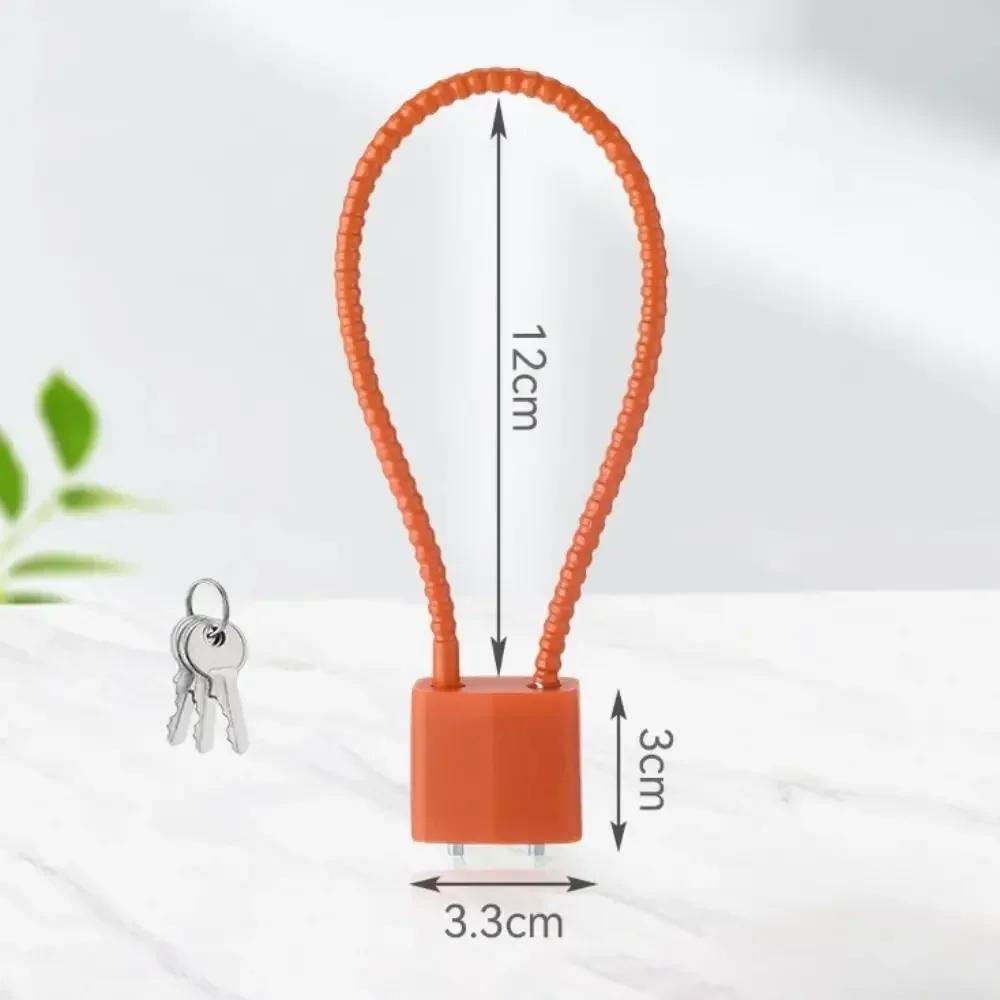 Multi-function Wire Rope Padlock with 3Pcs Keys Steel Cable Anti-theft Cabinet Lock Cabinet File Cabinet Long Padlock Lock