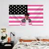 1 Stück Rosa Amerikanische Flagge Mit Rapper Uzi Design Perfekt Für Man Cave College Wohnheim Outdoor Party Dekoration