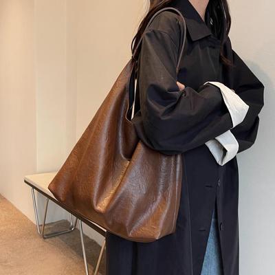 Lazy Wind Large Capacity Bag Women's Retro Versatile Shoulder Bag Casual Commuter Tote Bag