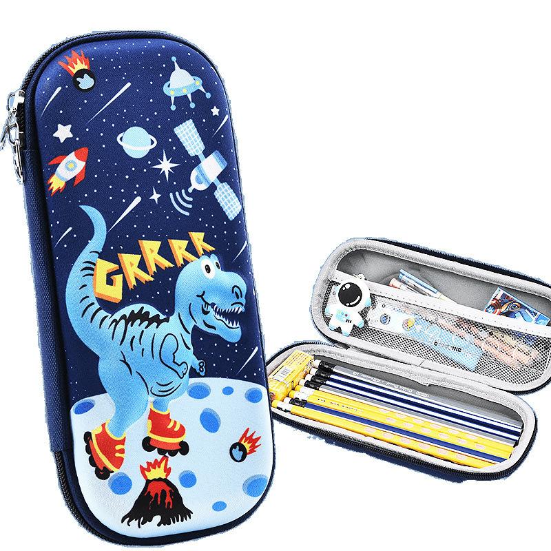 New stationery box for primary school students, cartoon pencil case, three-dimensional pencil case, anti-drop Korean version