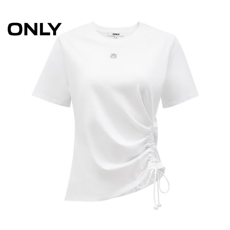 ONLY Women's Summer Drawstring Short Sleeve T-Shirt