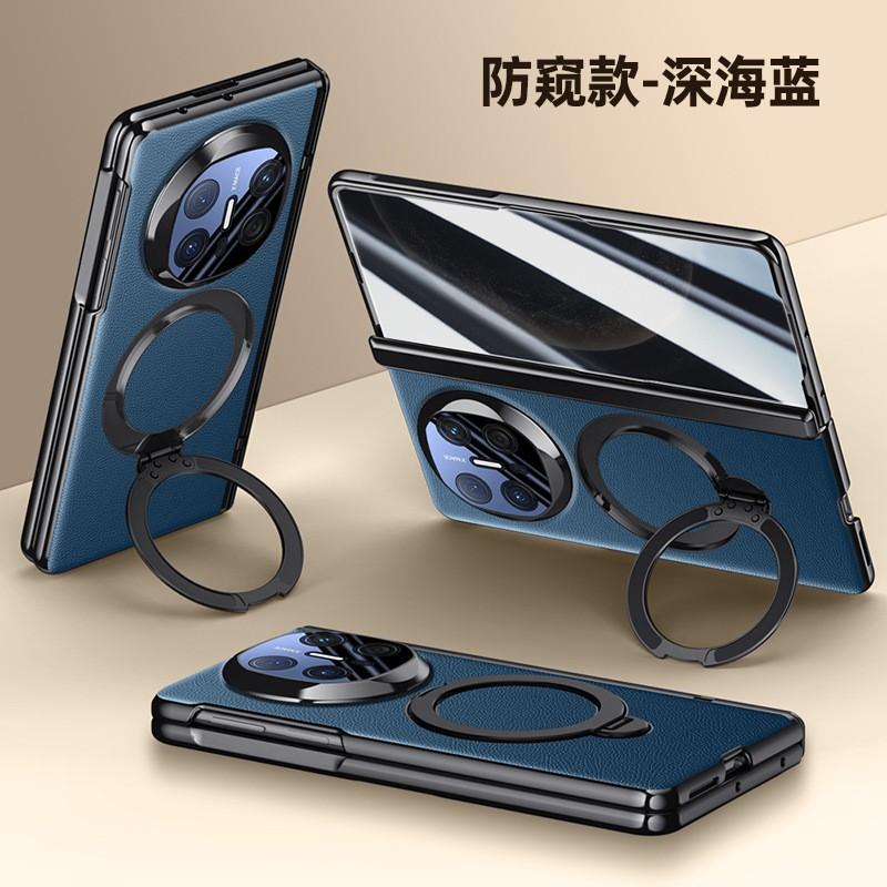 Magnetic Rotating Stand Case Mate X6 Foldable Phone Full Cover Electroplated PU Leather Anti-Slip Drop Protection