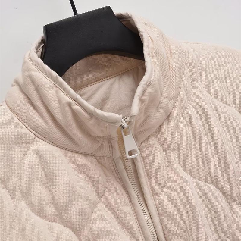 Damejakke Vinter Vintage Løs Lommer Bomuldspolstret Frakke Mode Efterår Parkaer Dame Ydertøj Streetwear Afslappede Toppe