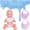 DC-BEAUTIFUL 4 Pcs Diapers, Underwear and 2 Pcs Bibs for 14-18 Inch Baby Dolls, Suitable for Infant Baby Girls Boys