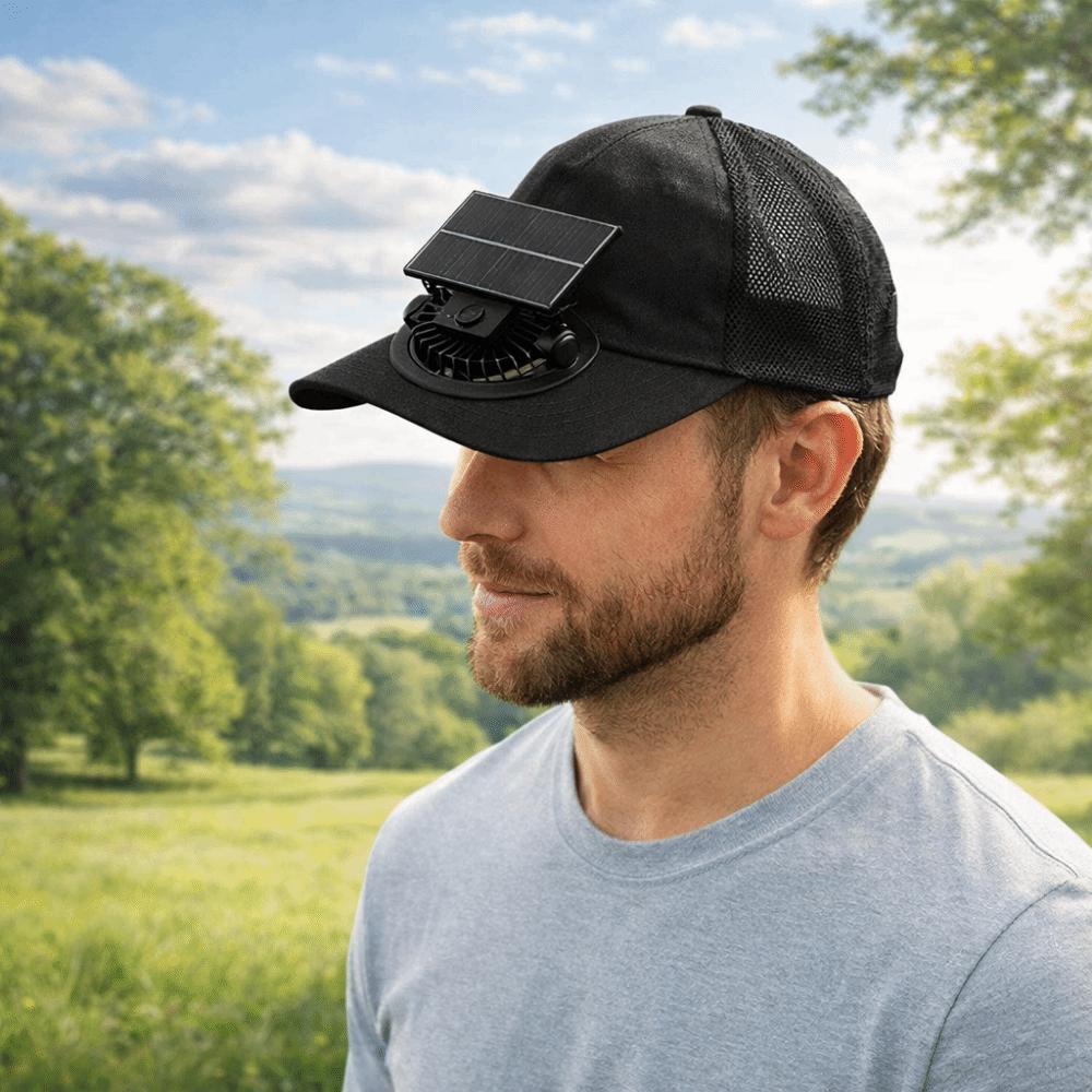 Mesh Summer Fan Sunhat Breathable Baseball Cap Cooling Technology Fishing Hat Summer Activity