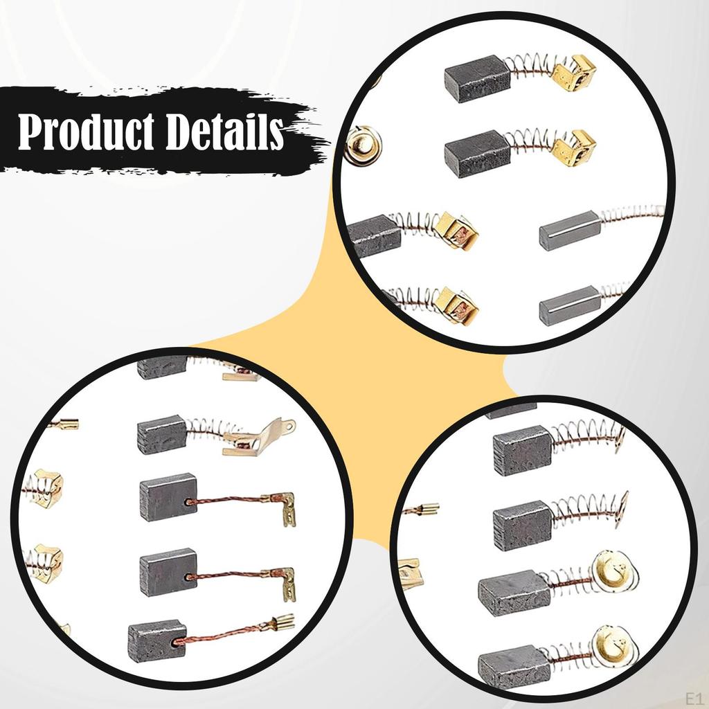 46x Electric Brushes Accessories High Performance Replacement for Angle Grinding Easy Installation