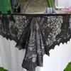 Scary Halloween Table Cover, 53x69inch Rectangles Festival Black Lace Tablecloth Decoration for Festives Occasion