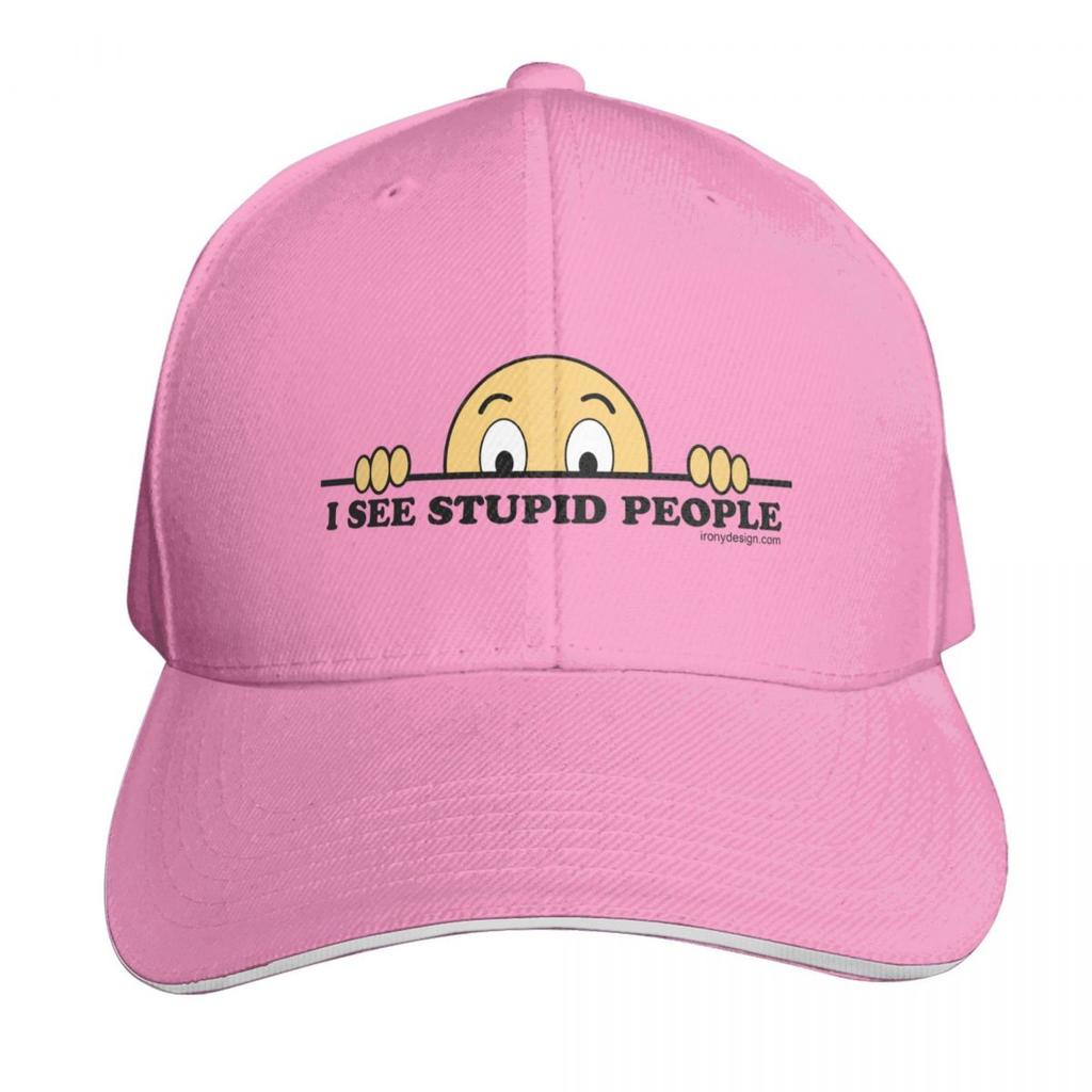 I See Stupid People Baseball Cap Custom Hat Sun Cap Kids Hat Golf Hat Unisex Unisexs Caps Womens