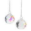 2pcs Crystal Ball Prism Pendant Suncatcher Window Suncatcher Rainow Maker Ornament with Chain for Easy Hanging Colorful