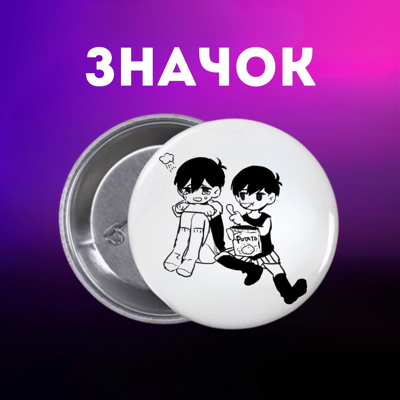 

Значек Омори Omori на булавке на рюкзак 44 мм 1 шт 44