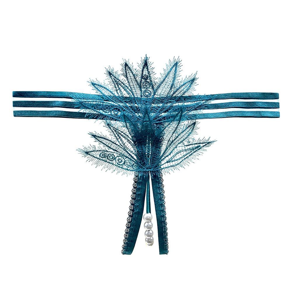 Flirting Eyelashes Lace Panties Can Be Inserted Into Women's Erotic Beaded Massage Bed Teasing Hot Perspective Thong 2290