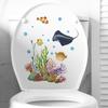Glow-In-The-Dark Ocean Fish Toilet Sticker Bathroom Decoration Self-Adhesive And Removable Home Living Room Wall Decoration