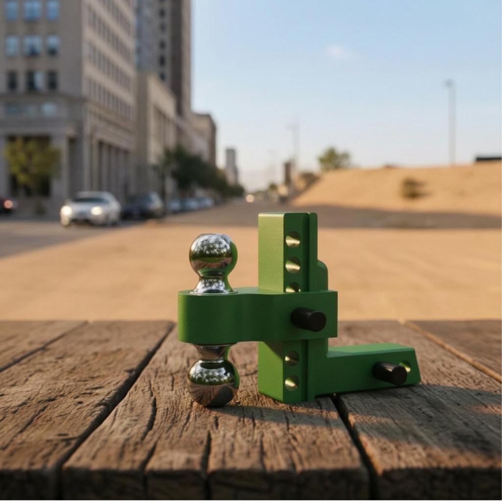 Adjustable Ball Mount with Dual Balls Aluminum Trailer Hitch Lockable