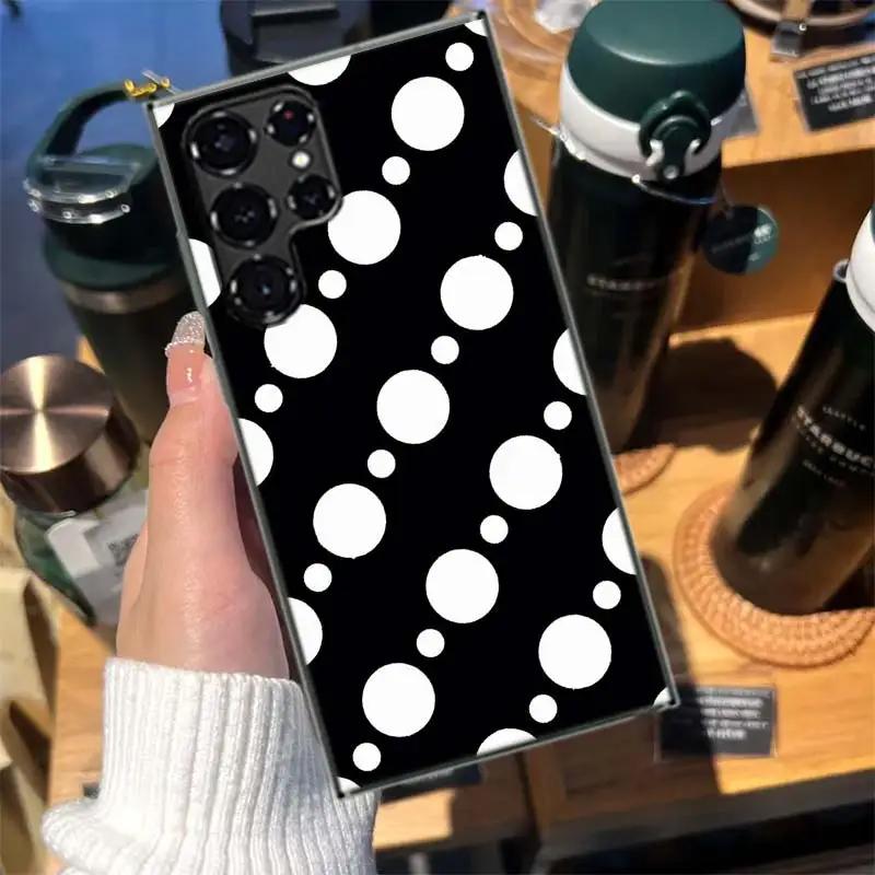 

Black And White Polka Dot Protective Cases Phone Case for Samsung Galaxy S26 Ultra S25 Edge S24 S23 FE S21 Plus S20 S22 Cover TP Samsung S20 Ultra