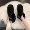 Fashion Women's Ankle Snow Boots Round Toe Booties Shoes for Woman Elegant With Low Heels Boot Designer Luxury Large Size Warm 39 Pu Y2k