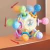 Baby Toys Rotating Rattle Ball Grasping Activity Baby Development Toy Silicone Rattles Baby Sensory Toys for Babies