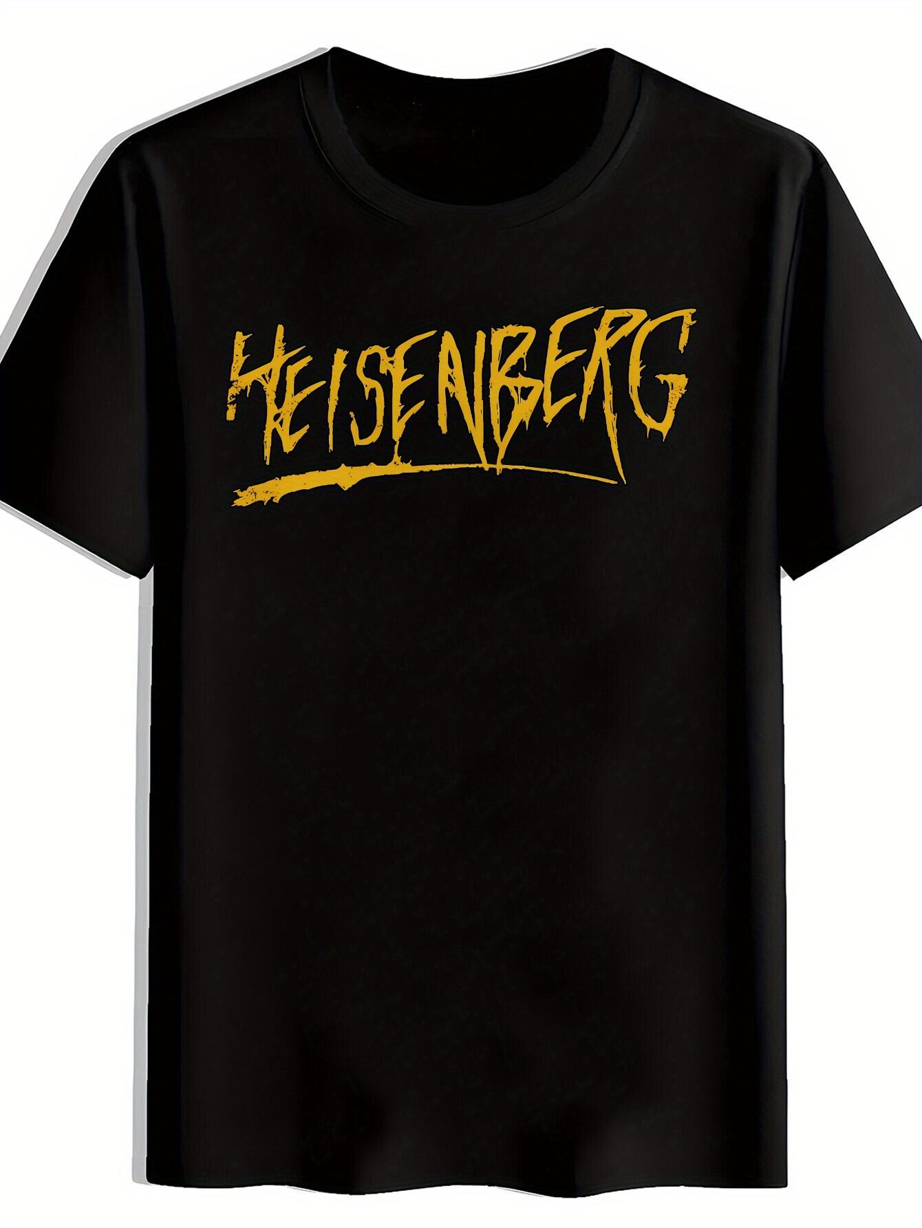 Heavyweight Vintage Rock Band Graphic T-shirt - Black Tee with Bold HEISENBERG Brush Script M
