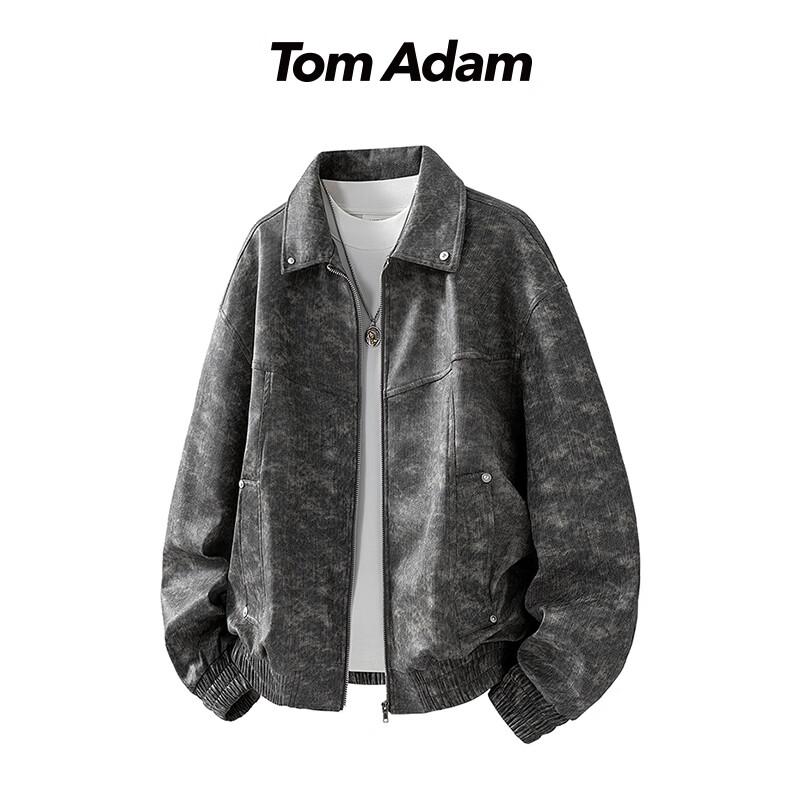 

TOM ADAM Men s American Casual Lapel Jacket M