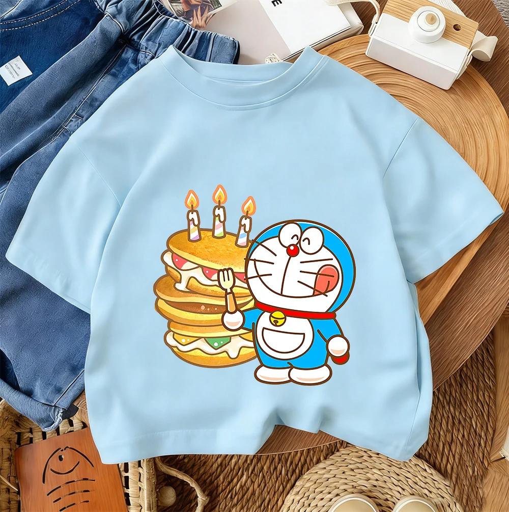 2026 Summer T-Shirt Doraemon Fashion Print Casual Daily Street Style