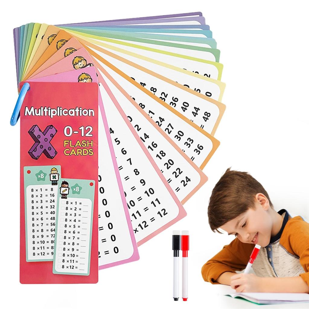 17PCS Multiplication Flash Cards 3 4 5rd Grade Multiplication Game Flashcards,2024 Newest Multiplication Fact Cards
