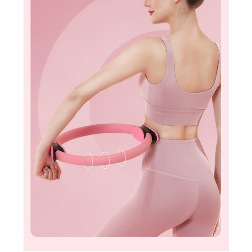 1pc Pilates Yoga Resistance Ring , Home Fitness Workout Accessory For Full Body Toning And Muscle Strengthening.