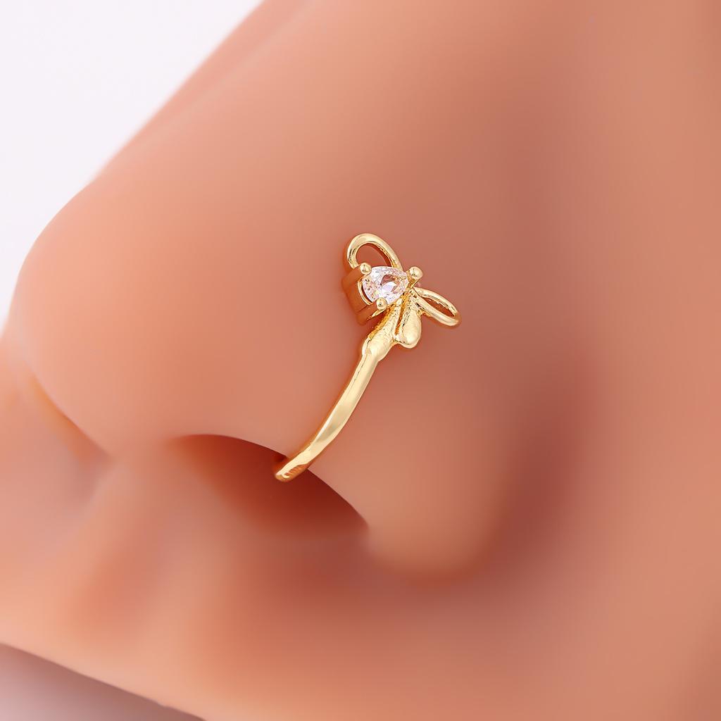 Delicate Bow Nose Stud Sweet And Fresh Niche Design Nose Ring Personality Fashion Creative Nose Clip
