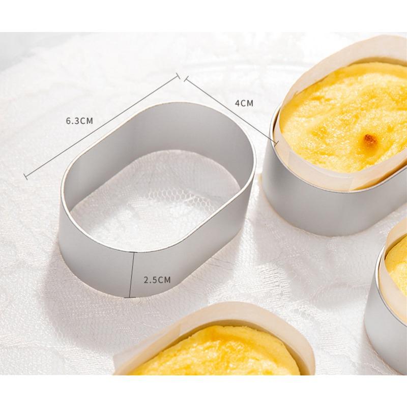 Nerezová hliníková forma na polovařený sýr Mousse kroužek Forma na sušenky a dorty DIY Pečicí nástroje Kruhová forma na pečení sušenek LS