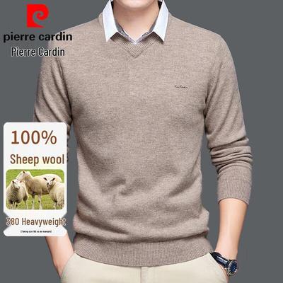 Men's Pure 100% Wool V-Neck Sweater