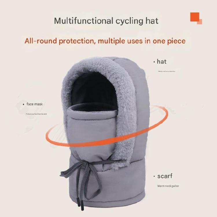 Cold Weather Reversible Hooded Cap Windproof Outer Layer Plush Inner Lining Unisex Design For Extreme Temperature
