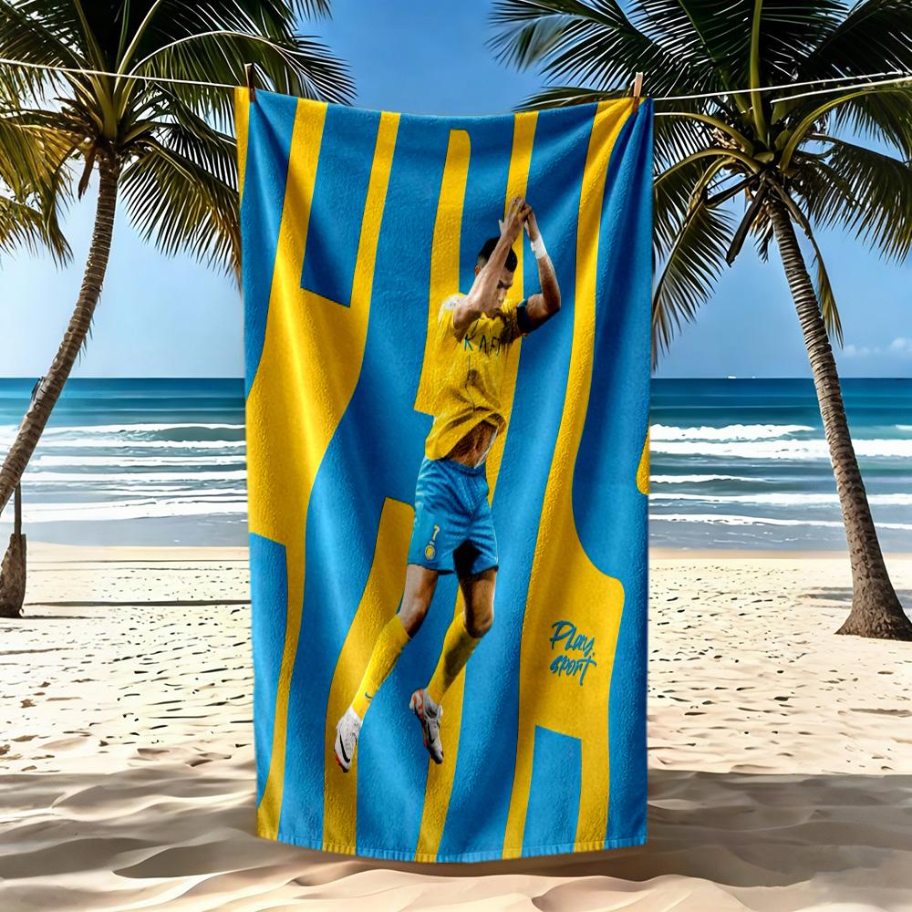 Cristiano Ronaldo Beach Towel Super Soft Microfiber Quickdry Fabric Comfortable Lightweight Perfect For Traveling Yoga Camping And Swimming