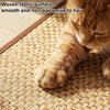 Summer Cool Mat for Pets Scratch-Resistant Wear-Resistant Large Breathable Natural Rattan Cooling Mat Anti-Slip Pet Bed
