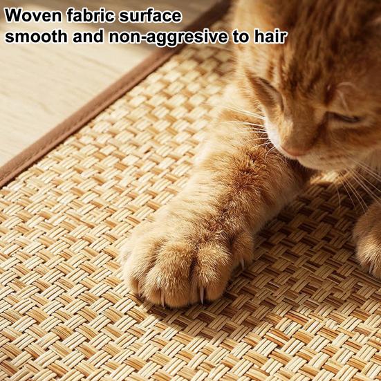 Summer Cool Mat for Pets Scratch-Resistant Wear-Resistant Large Breathable Natural Rattan Cooling Mat Anti-Slip Pet Bed