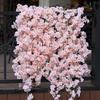 Sztuczne Kwiaty Sakura Kwiat Wiśni Rattan Aranżacja Ślubna Pnącze Wystrój Domu DIY Jedwabny Bluszcz Wiszący na Ścianie Rekwizyty Fotograficzne