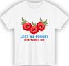 Remembrance Day Lest We Forget Poppy Tshirt Memorial Tribute Veterans Gift Top
