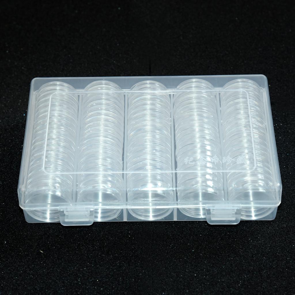 Coin Box Container Case Collectible Organizer Clear Plastic High Quality