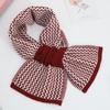 Autumn and Winter Short Plaid Cross Lazy Scarf Female Korean Style Student Girl Knitted Warm Scarf Halter Neck
