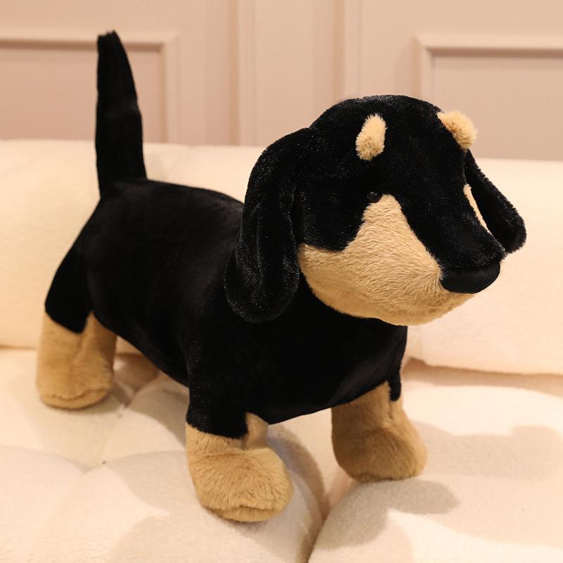 

Extended Sausage Dog Body Pillow Big Dachshund Stuffed Doll Toy Adorable Dog Decorative Throw Pillow Sleeping Back Cushion Sofa Decor 70cm чорний