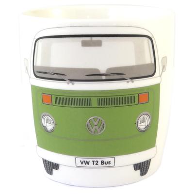 [Q1841] - Vintage Green 'Volkswagen' Porcelain Mug - 93x85 Mm (37 Cl)