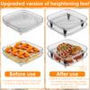3Pcs 3-Layer Air Fryer Racks Square/Round/Rectangular Stackable Air Fryer Basket Tray Dehydrator Rack Air Fryer Oven Accessories