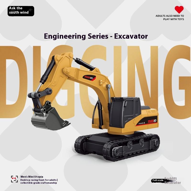 1:64 Rc Forklift Excavator Dumper Car Mini Engineering Vehicle 2.4G Full Proportion Rc Bulldozer Mobile Phone Control Gifts Toys rc excavator