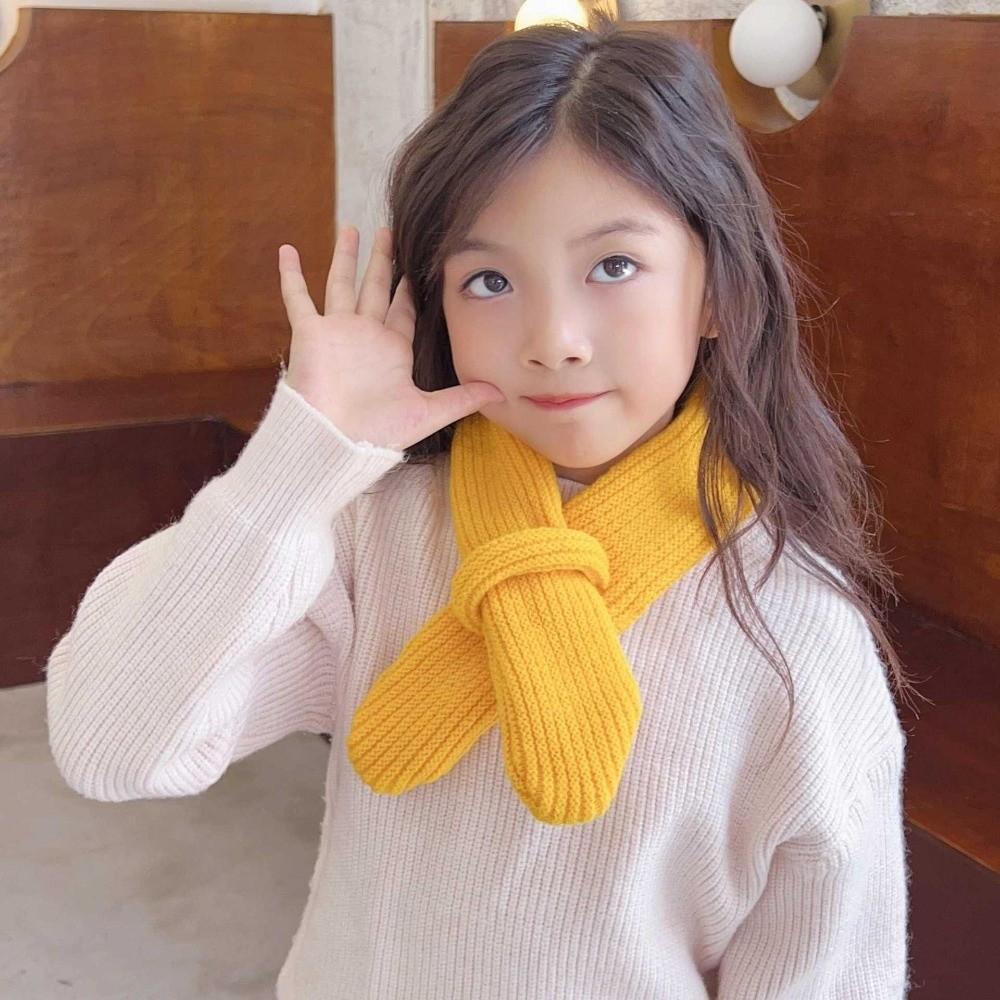 New Windproof Neck Warmer Warm Solid Color Knitted Scarf Coldproof Knitted Scarves Bib Outdoor Sports