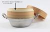 Manyo Made In Japan IH Compatible Stainless Steel Pot 30cm Set EX00412A Silver Color (Pot)/Natural (Seiro)
