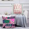 Colorful Sardine-S Fantasy Patterns Pillow Case Anti-dustmite Pillowcase Invisible Zipper Silky Short Plush Sofa Cushion Cover