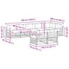 Outdoor Sofa Set with Cushions 8 pcs Natural and Cream