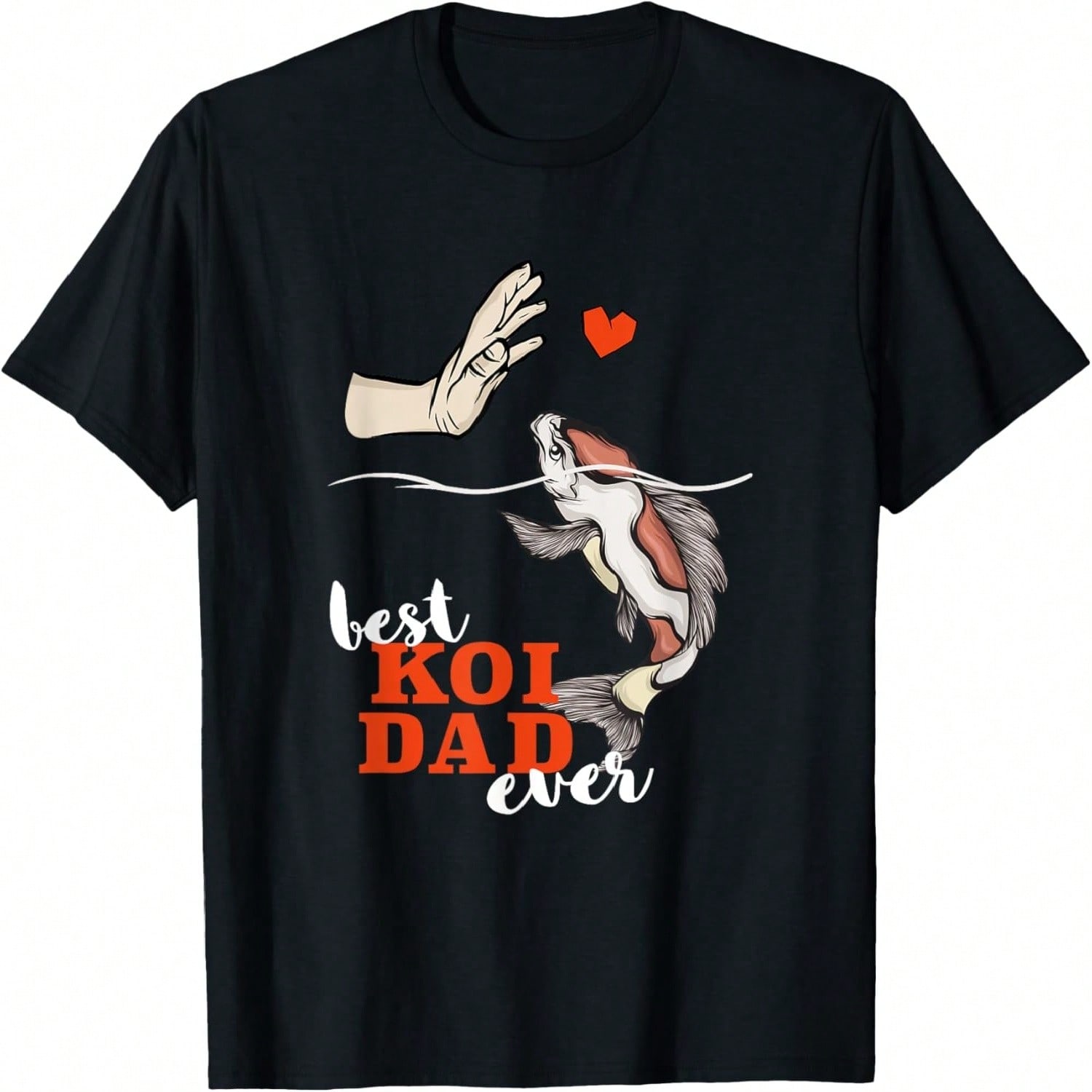 Koi Art Fish Pond Red Flower Koi T-Shirt S разноцветный