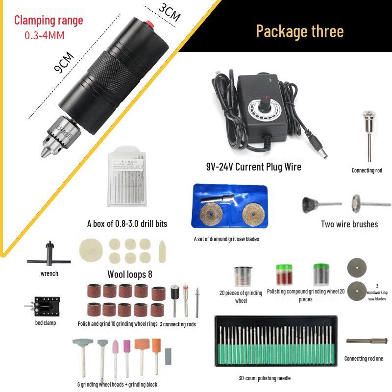 Compact Variable Speed Electric Jade Grinder & Mini Engraving Drill