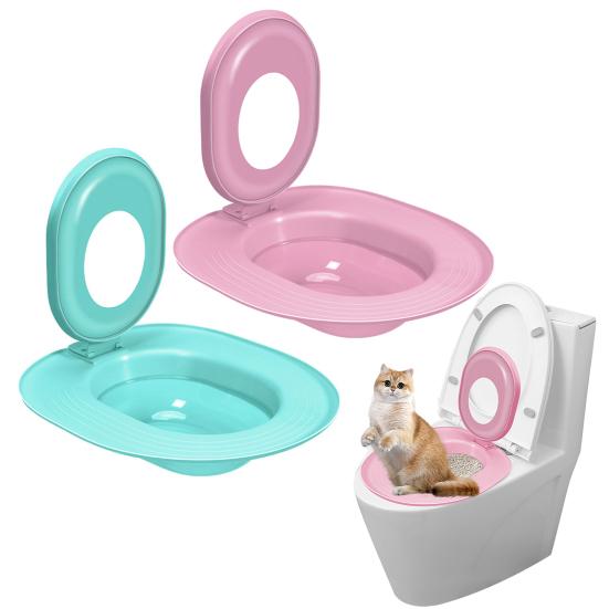 Kit d'apprentissage des toilettes pour chat Universel Réutilisable Siège d'apprentissage des toilettes pour chat Système d'apprentissage de la propreté pour chaton pour la maison Soin pour animaux de compagnie
