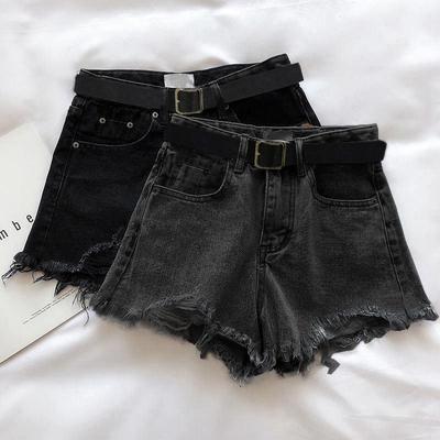 Shorts Vaqueros Rotos de Cintura Alta para Mujer - Casual de Verano, Corte en A, Dobladillo Deshilachado, Oculta Barriga, Estilo Pierna Ancha Adelgazante