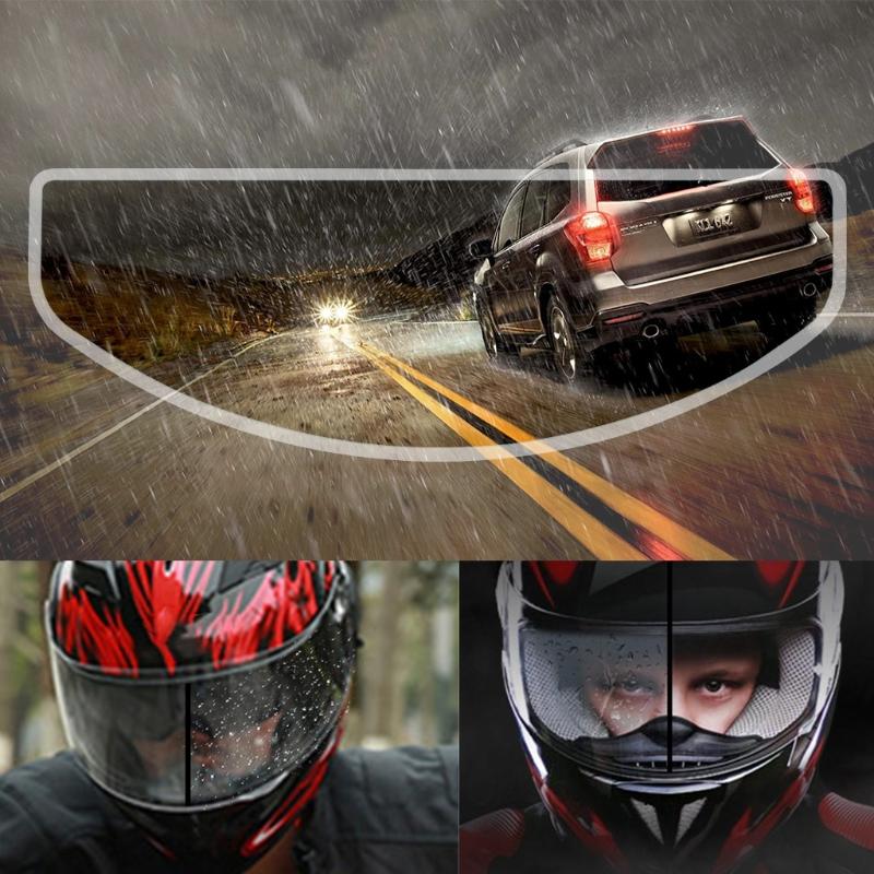 Universal Waterproof Motorbike Helmet Visor Film Nano Coating Antirain Antifog Insert Lens Sticker Shield Safety Driving